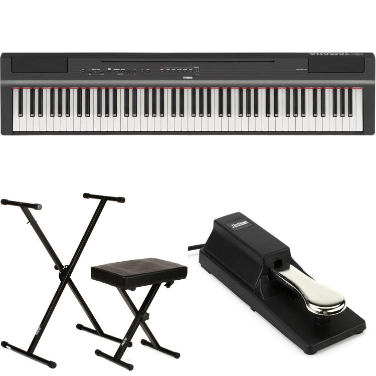 Yamaha P-125a 88-key Digital Piano Essentials Bundle - Black | Sweetwater