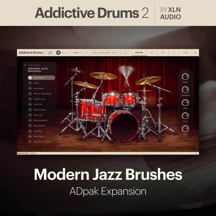 XLN Audio Modern Jazz Brushes ADpak Sweetwater