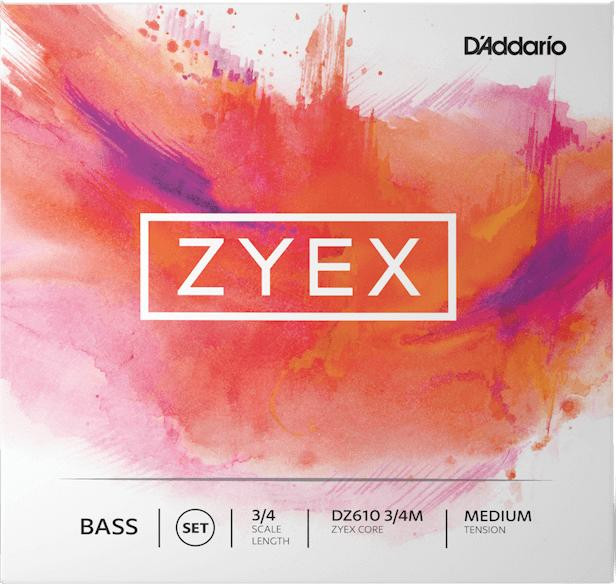 D'Addario DZ610 Zyex Double Bass String Set 3/4 Size (10pack