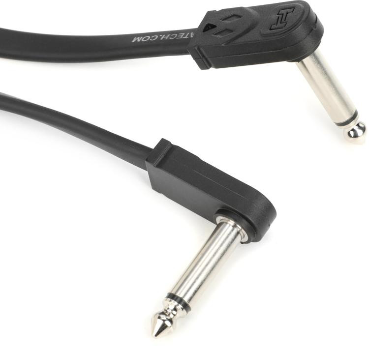 Hosa CFP118 Flat Guitar Pedalboard Patch Cable Right Angle to Right