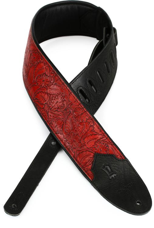 Levy's M4WP003 3" Wide Embossed Leather Guitar Strap Sweetwater