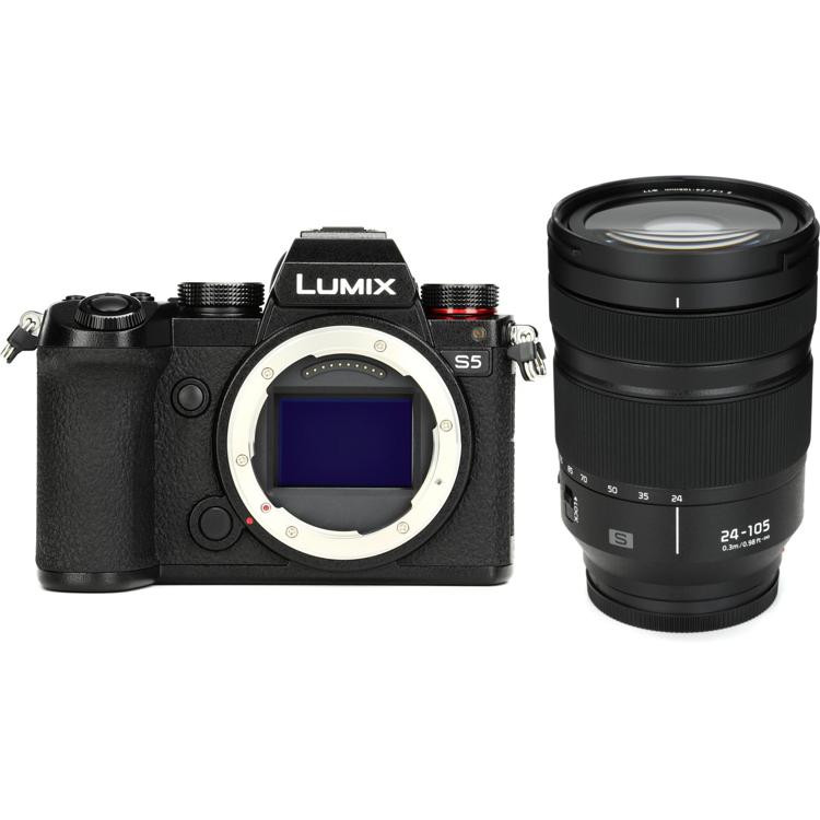 Panasonic Lumix S5 Mirrorless Camera with SR24105 Lumix S 24105mm f/4