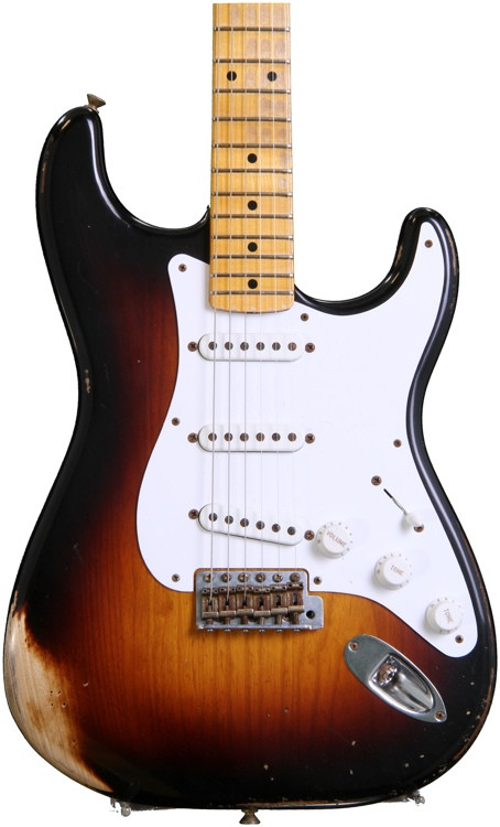 Fender Custom Shop 60th Anniversary 1954 Heavy Relic Stratocaster 2 Color Sunburst Sweetwater 6609