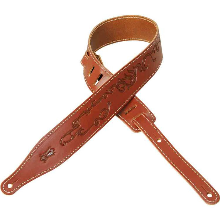 Levy's MV17T10 VegTan Leather Guitar Strap Walnut Sweetwater