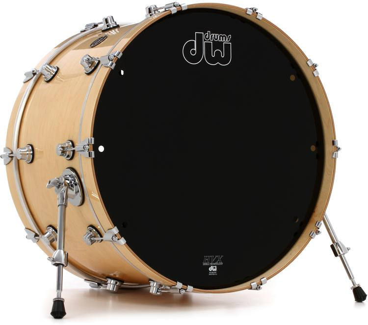 DW Performance Series Bass Drum 14 x 24 inch Natural Lacquer Sweetwater