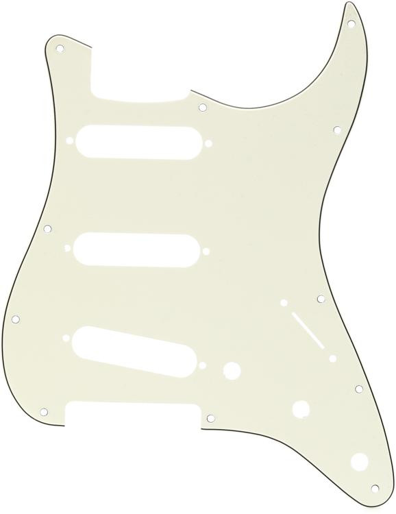 Fender 11-hole Modern-style Stratocaster S/S/S Pickguard - Parchment |  Sweetwater