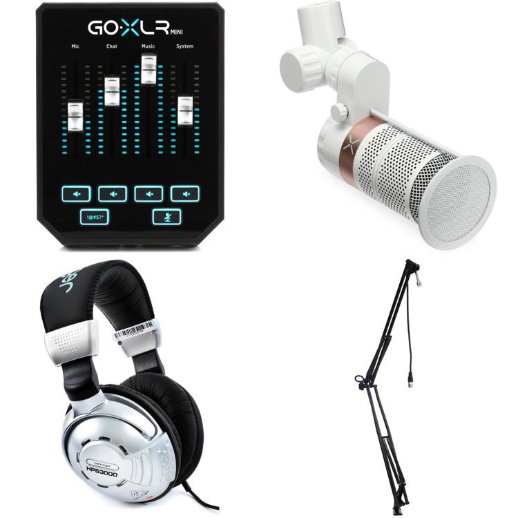 TC-Helicon GoXLR Mini Podcast and Streaming Bundle - White | Sweetwater