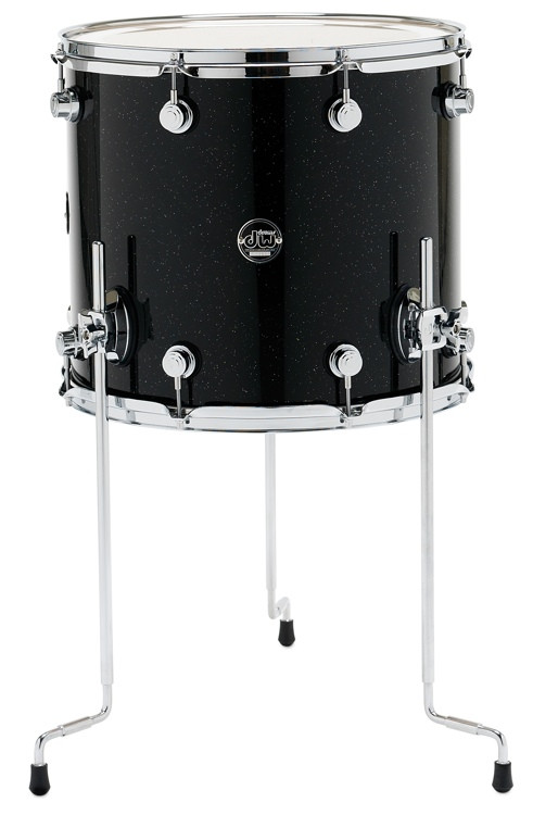 Dw Performance Lacquer Series Floor Tom 14x16 Black Mirra Sweetwater 