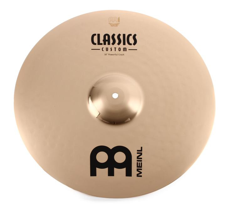 Meinl Cymbals 18 inch Classics Custom Brilliant Powerful Crash Cymbal