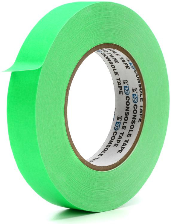Pro Tapes & Specialties Pro Console Tape Fluorescent Green 1inch