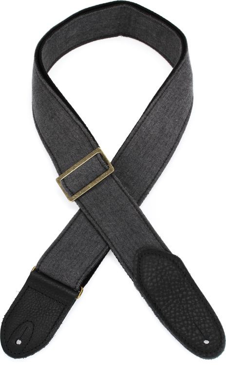 LM Products H.B. Flannel Guitar Strap - Graphite | Sweetwater