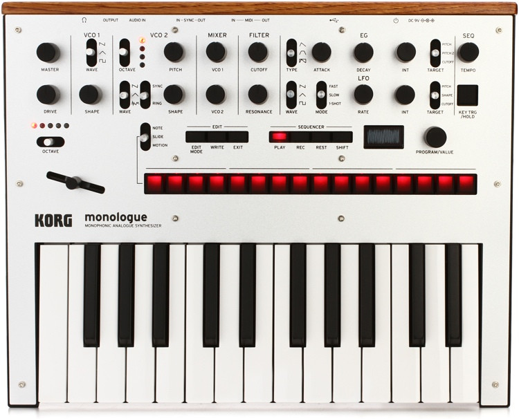 Korg monologue Analog Synthesizer - Silver | Sweetwater