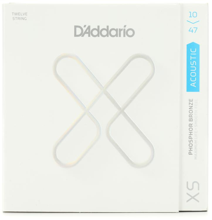 D \ ' Addario XSAPB1047-12磷青铜台端面应涂原声吉他弦- - - - - - -。047额外的光12弦图像1