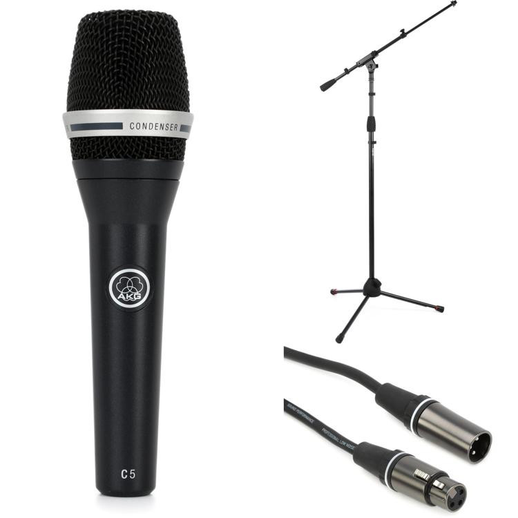 AKG C5 Cardioid Condenser Handheld Vocal Microphone with Stand and