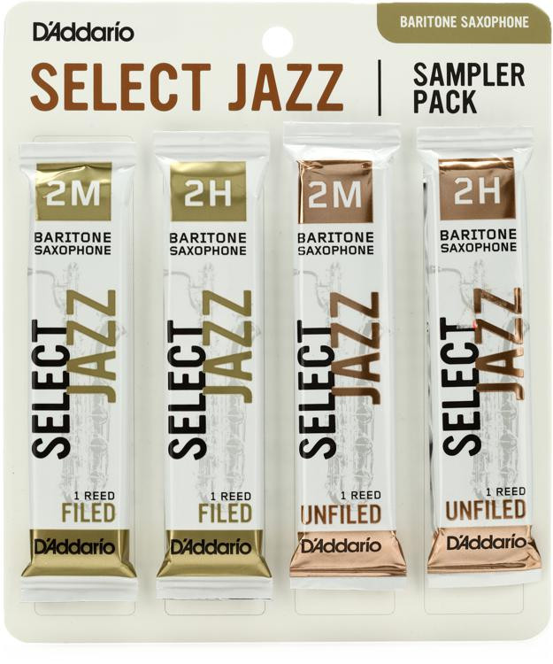 D'Addario DSJL2M Select Jazz Mix Baritone Saxophone Reeds 2 Medium