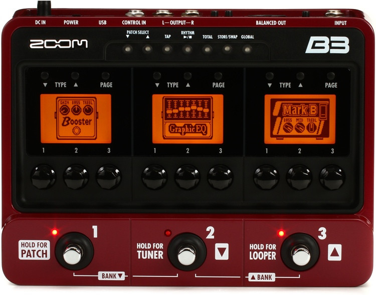 Zoom B3 Bass Multi Effects Sweetwater