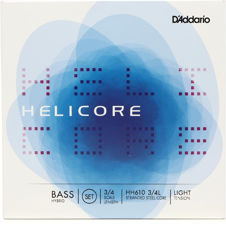 D'Addario HH610 Helicore Hybrid Double Bass String Set 3/4 Size Light