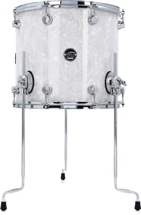 Dw Performance Series Floor Tom 14 X 16 Inch White Marine Finishply Sweetwater 