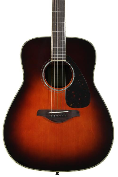 Yamaha FG830 Dreadnought Acoustic Guitar Tobacco Brown Sunburst