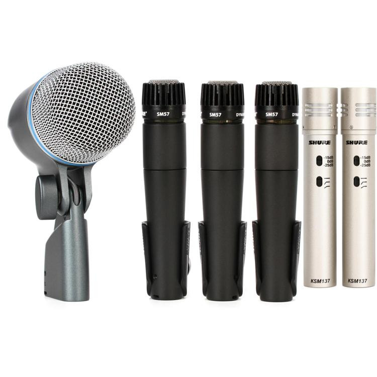 Shure DMK57-52 and KSM137 Pair Drum Microphone Bundle | Sweetwater