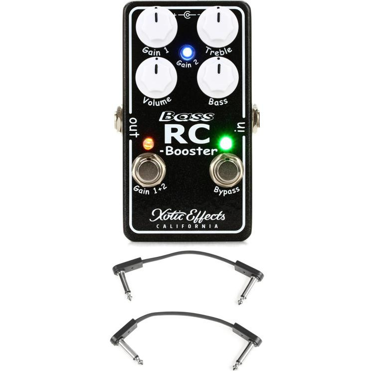 Xotic Bass RC Booster V2 Pedal with 3 Patch Cables | Sweetwater