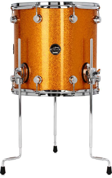 Dw Performance Series Floor Tom 14 X 14 Gold Sparkle Finish Ply Sweetwater 