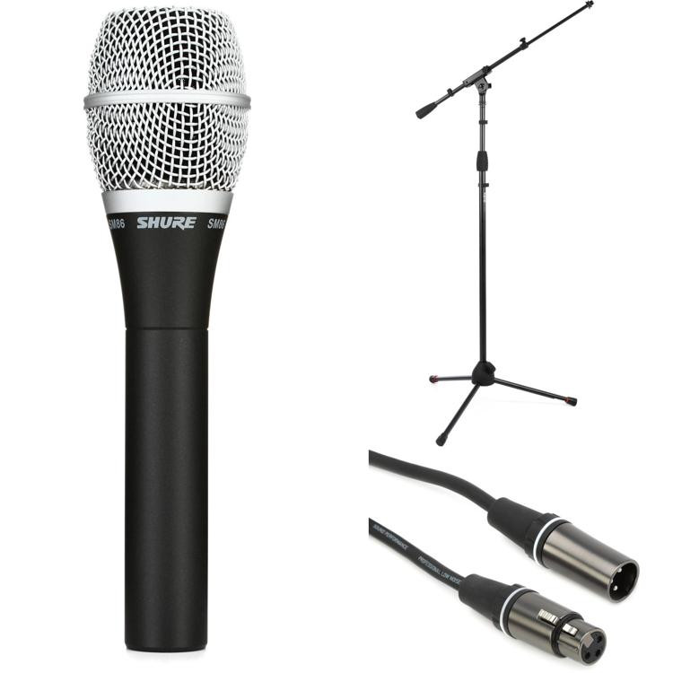 Shure SM86 Cardioid Condenser Handheld Microphone Bundle with Stand and