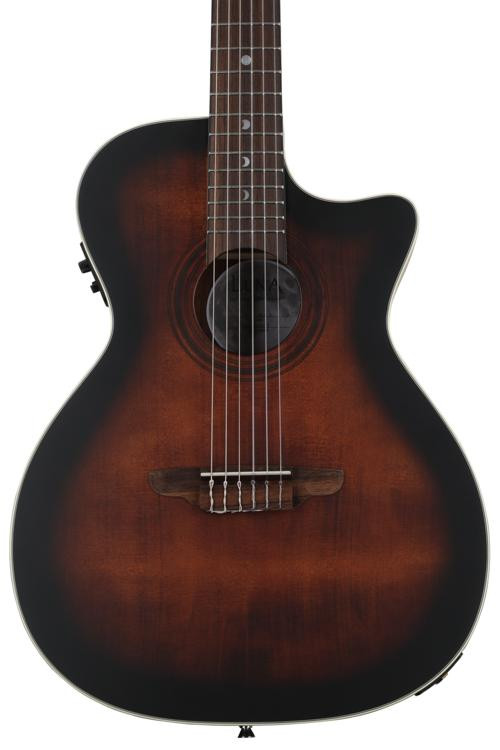 Luna Art Vintage Nylon String Acoustic-electric Guitar - Distressed ...