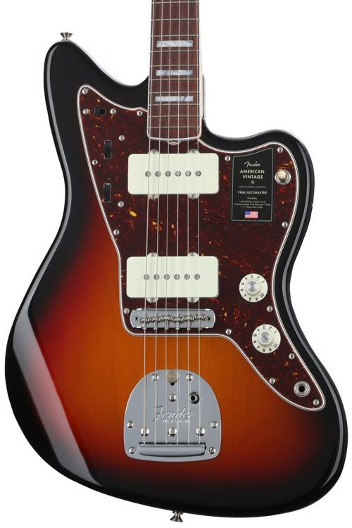 Fender American Vintage Ii 1966 Jazzmaster Electric Guitar 3 Tone Sunburst Sweetwater 7278