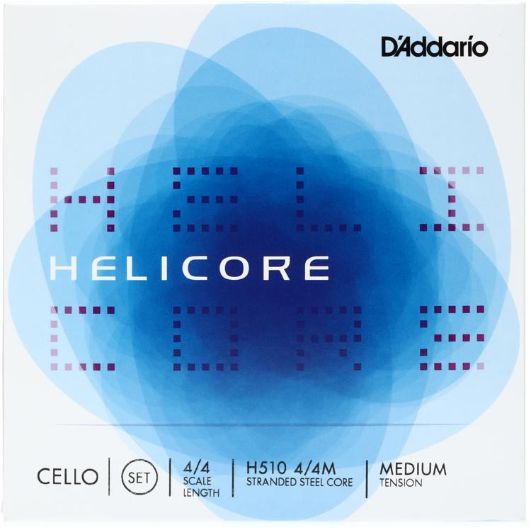D'Addario H510 Helicore Cello String Set 4/4 Size Medium Tension