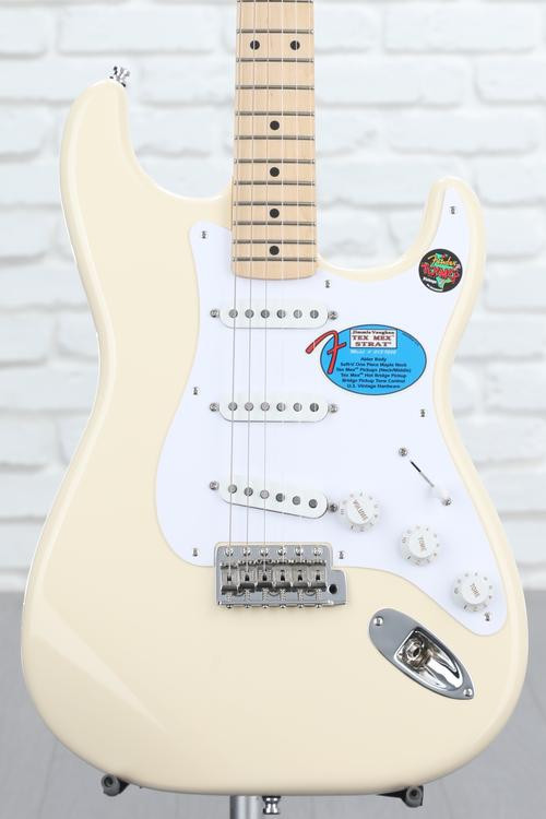 Fender Jimmie Vaughan Tex-Mex Stratocaster - Olympic White with Maple ...