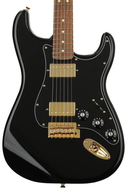Fender Limited Mahogany Blacktop Stratocaster Black w/ Gold Hardware