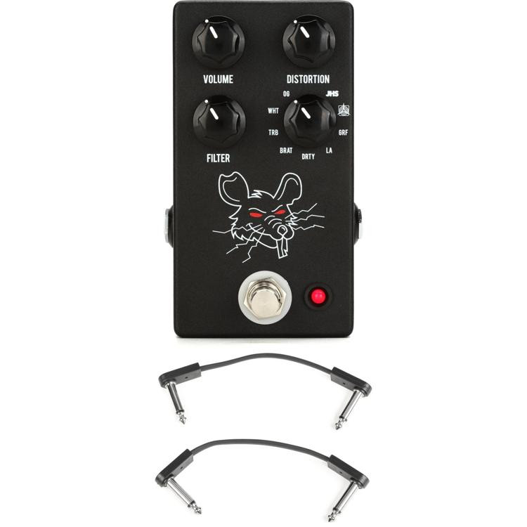 JHS PackRat 9way Rodentstyle Distortion Pedal with 3 Patch Cables Sweetwater