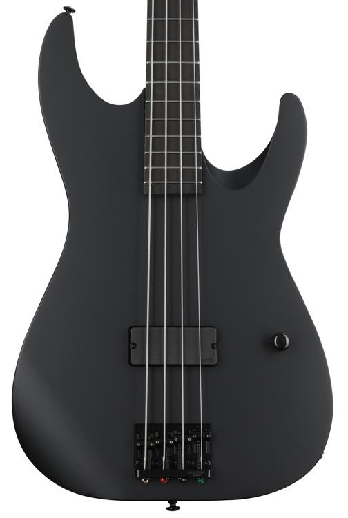 ESP LTD M4 Black Metal Bass Guitar Black Satin Sweetwater