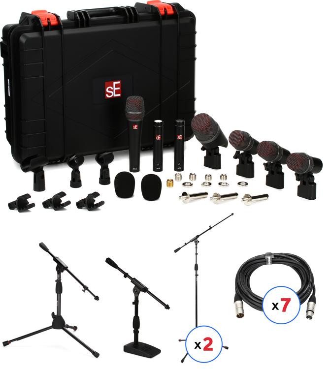sE电子V包竞技场鼓麦克风包站和电缆图1