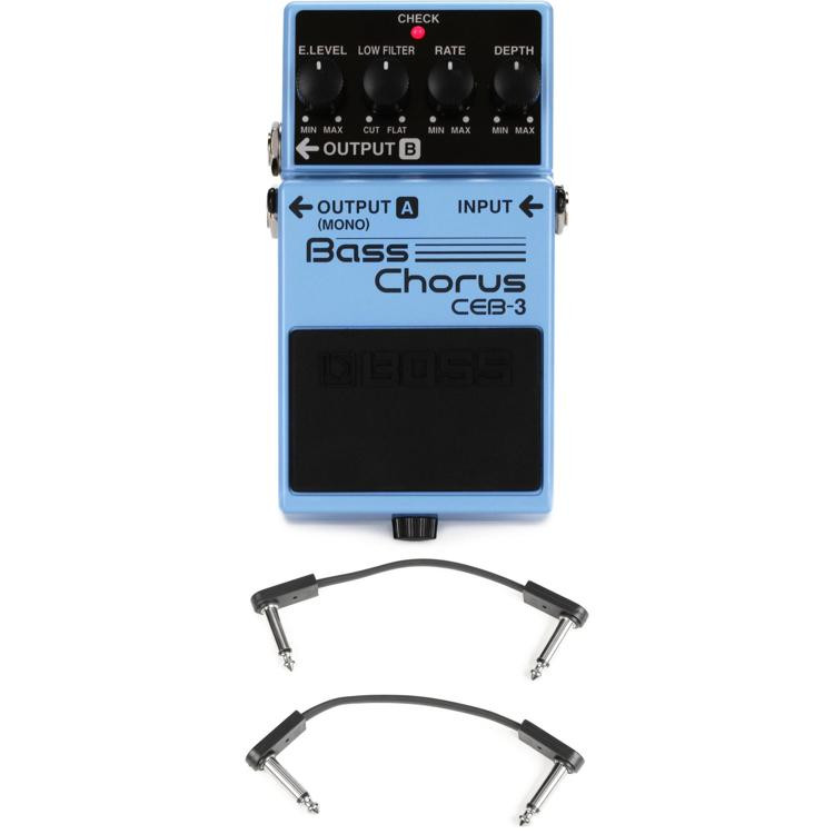Boss CEB3 Bass Chorus Pedal with 3 Patch Cables Sweetwater