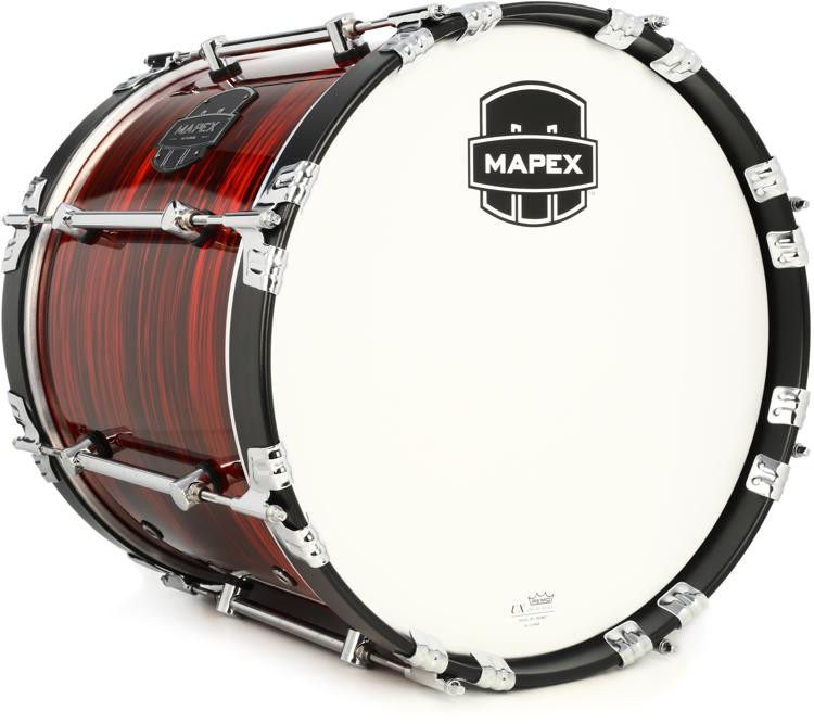 Mapex Quantum Mark II Marching Bass Drum 14 x 16 inch Red Ripple