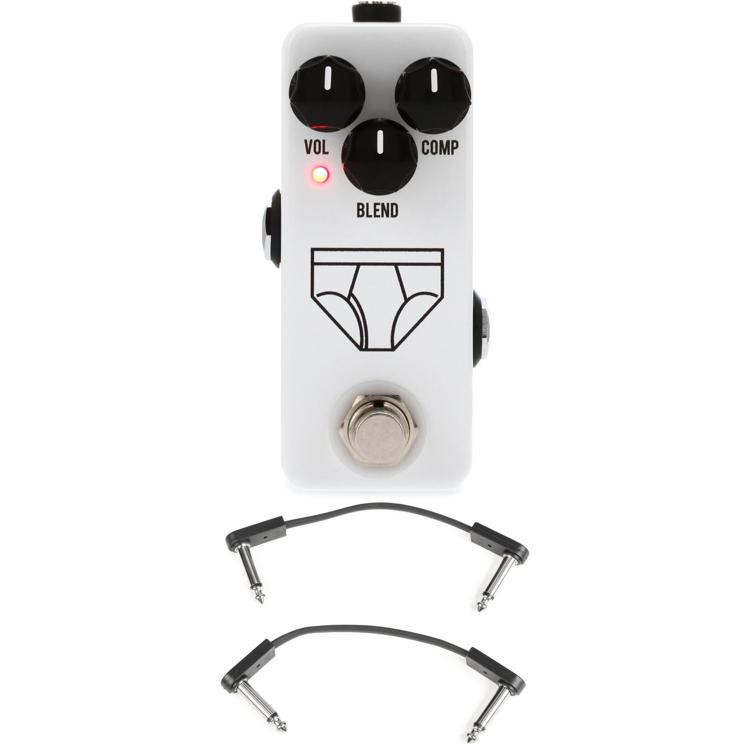 JHS Whitey Tighty Mini FET Compressor Pedal with 3 Patch Cables
