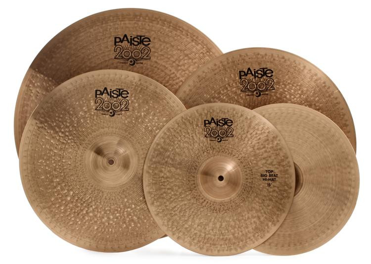 Paiste 2002 Big Beat Cymbal Set - 15/20/24 inch - with Free 18