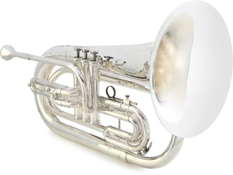 King 1124 Ultimate Marching Baritone Silver Plated Sweetwater