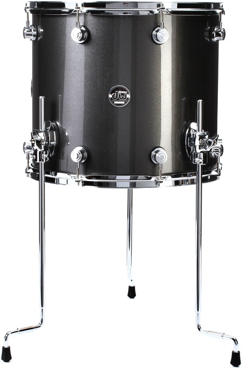 Dw Performance Series Floor Tom 14 X 16 Gun Metal Metallic Lacquer Sweetwater 