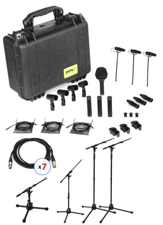 DPA DDK4000 Drum Mic Bundle with Stands and Cables Sweetwater