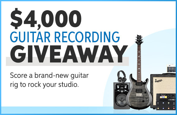 $4,000 Guitar Studio Giveaway -- input your email address below to enter or click here to learn more.