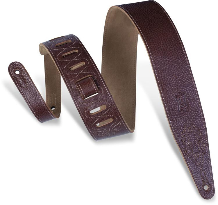 Levy's MG317VAN Garment Leather Guitar Strap British Tan Sweetwater