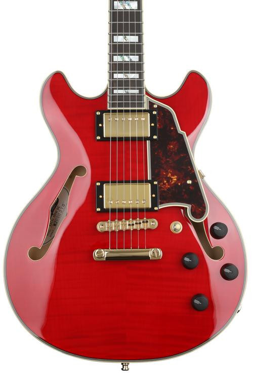 D'Angelico Excel Mini DC Semihollow Electric Guitar Cherry with