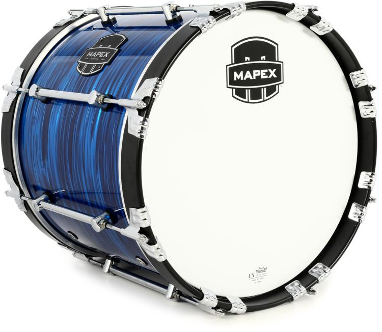 Mapex Quantum Mark II Marching Bass Drum 14 x 16 inch Blue Ripple