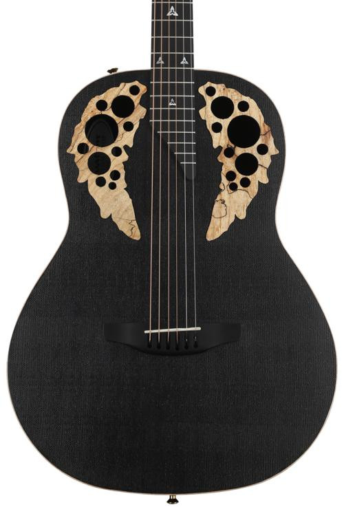Ovation Adamas 12fret NonCutaway Middepth Acousticelectric Black