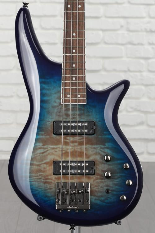 Jackson Spectra JS3Q Bass Guitar Amber Blue Burst Sweetwater