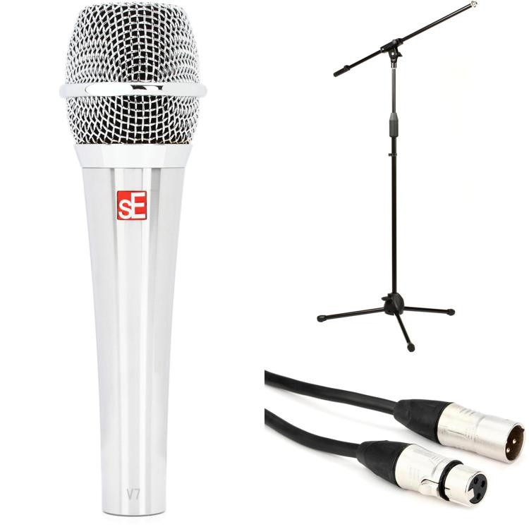 sE Electronics V7 Supercardioid Dynamic Vocal Microphone with Stand and