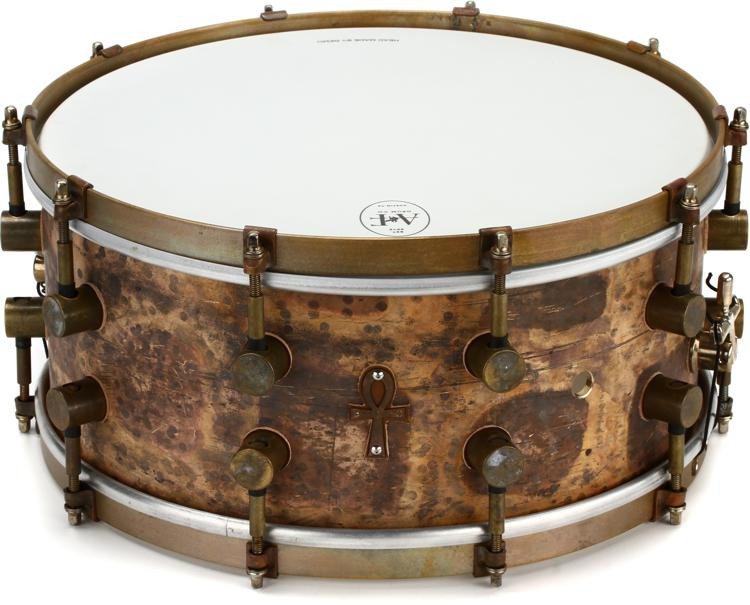 A&F Drum Company Ankh Bell Bronze Snare Drum 6.5" x 14" Sweetwater